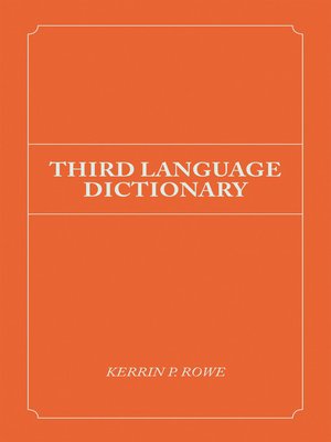 cover image of Third Language Dictionary